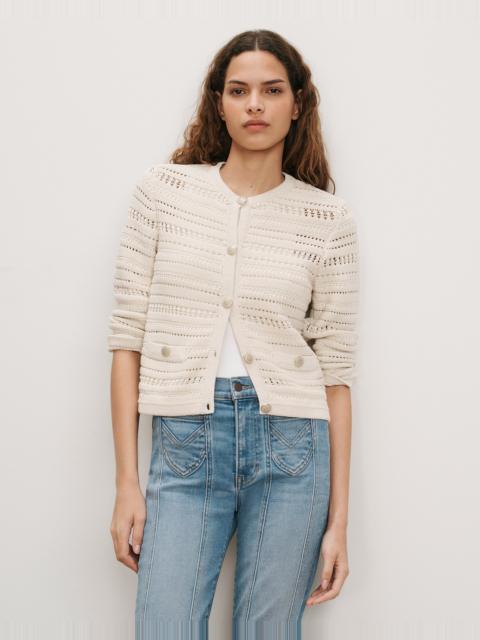 VERONICA BEARD BELLINGHAM POINTELLE CARDIGAN