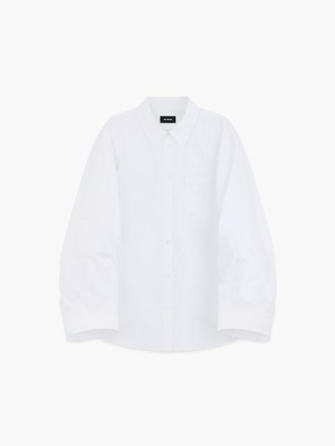 Twisted Sleeve White Shirt