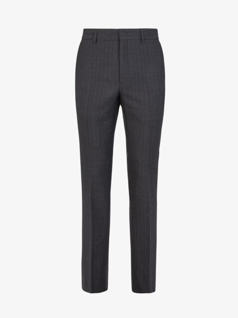 FENDI Pants in black cotton, silk and wool