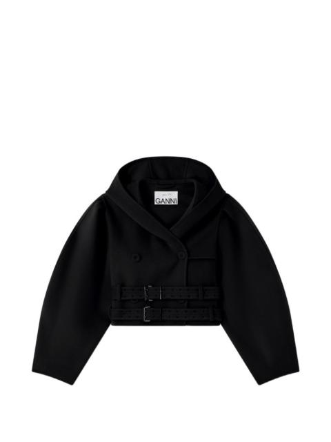 GANNI jacket in double-faced wool