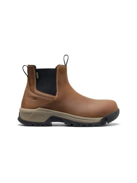KEEN Men's Evanston Chelsea Waterproof Work Boot (Carbon Toe)