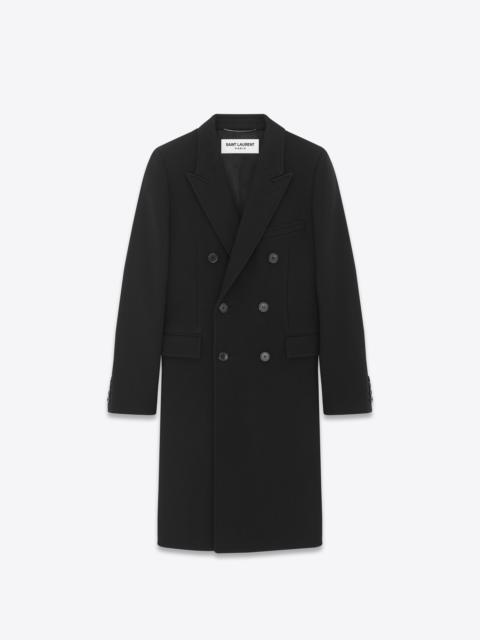 SAINT LAURENT coat in wool and cashmere