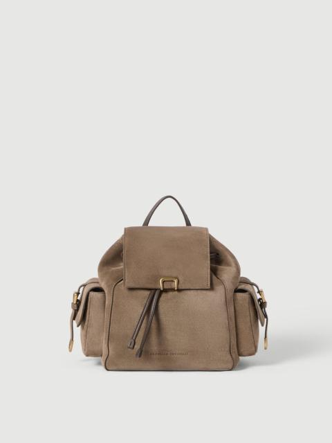 Brunello Cucinelli Suede sartorial backpack