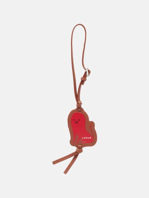 Loewe Lion leather bag charm