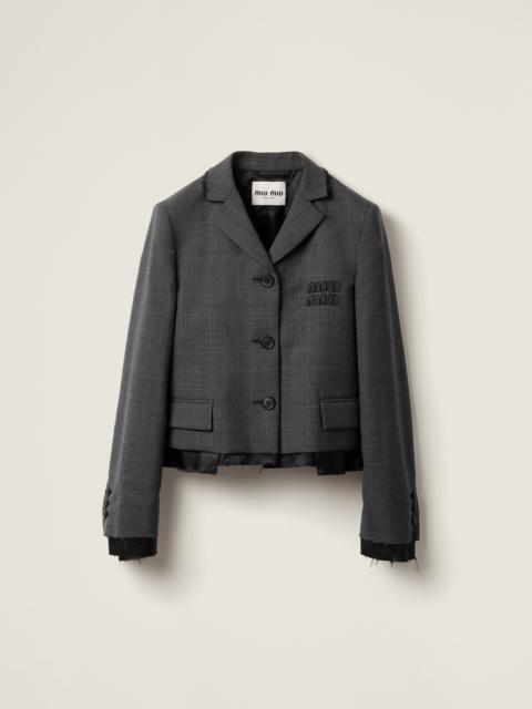 Single-breasted Prince of Wales check jacket