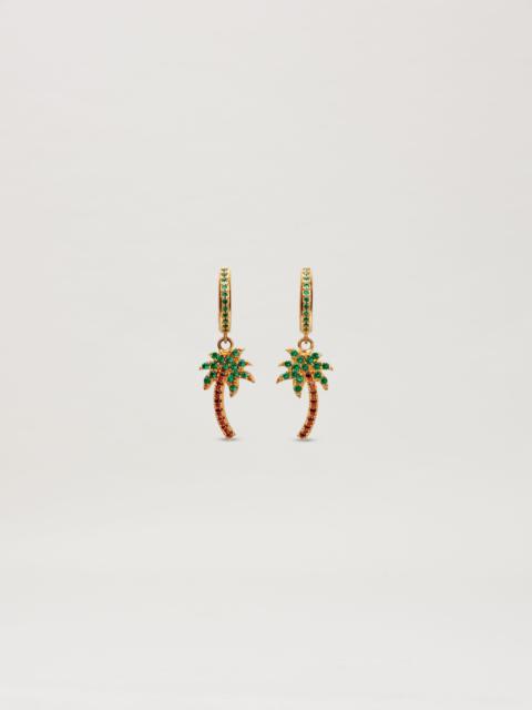 Palm Angels Palm Strass Hoop Earrings