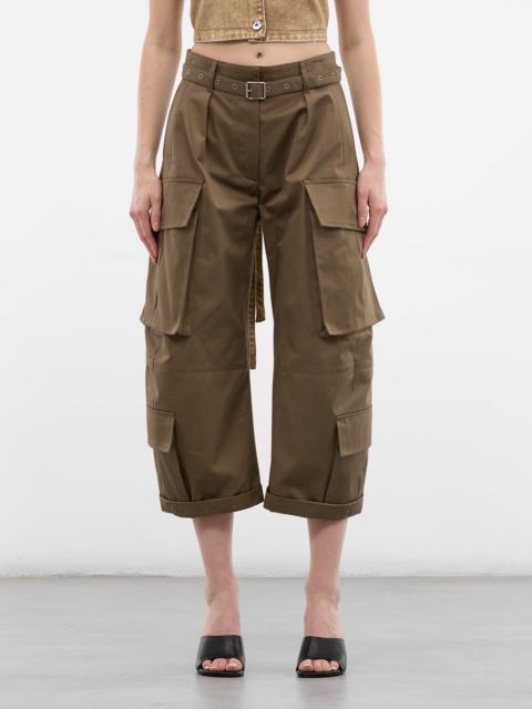 Acne Studios Khaki Twill Cropped Cargo Pants