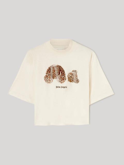 LEOPARD BEAR CROPPED T-SHIRT