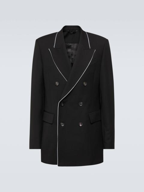 Rise double-breasted wool blazer