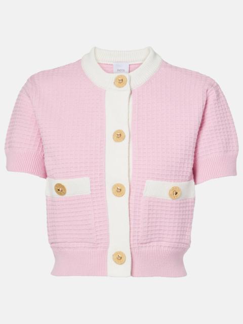 PATOU cropped waffle-knit cardigan