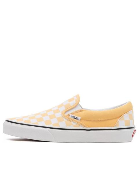 Vans Checkerboard Classic Slip-On Low-Top Sneakers White/Yellow VN000XG8AZV