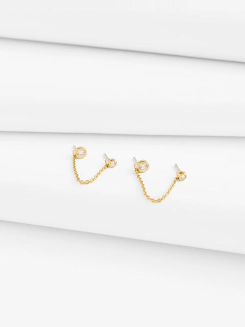 Madewell Demi-Fine Chain Double Stud Earrings