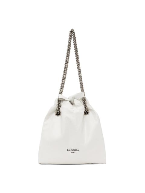 BALENCIAGA White Small Crush Tote