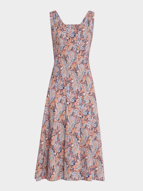 VERONICA BEARD Jolie Fit-And-Flare Midi Dress