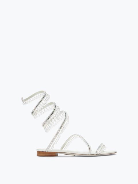 RENE CAOVILLA Chandelier Crystal Ivory Sandal 10
