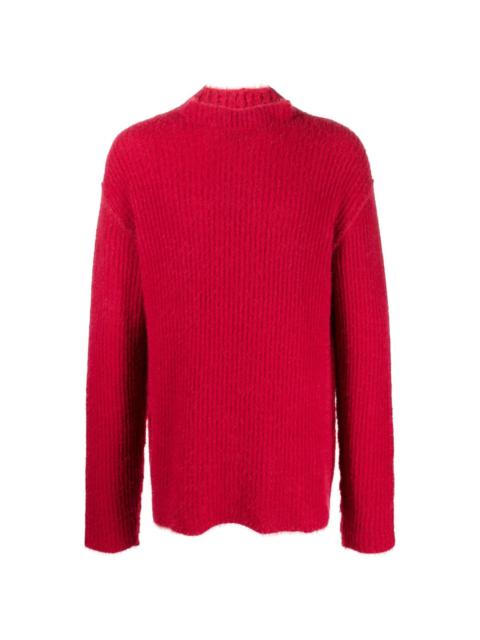 UMA WANG brushed-effect ribbed-knit jumper