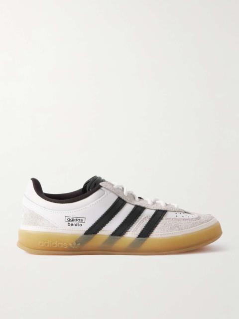 adidas Originals + Bad Bunny Gazelle suede-trimmed leather sneakers