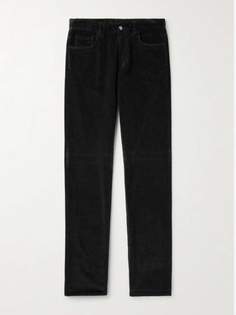 Straight-Leg Cotton-Blend Corduroy Trousers