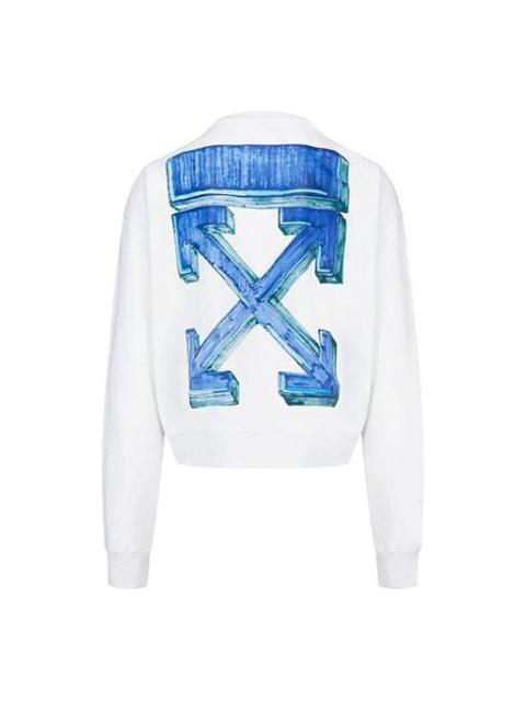 Off-White Off-White FW20 Marker Arrows Loose Sweater Men White OMBA035E20FLE0020145
