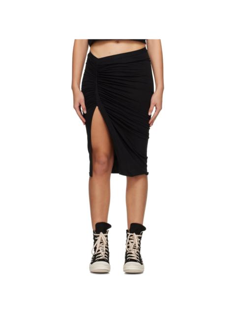 Black Edfu Midi Skirt