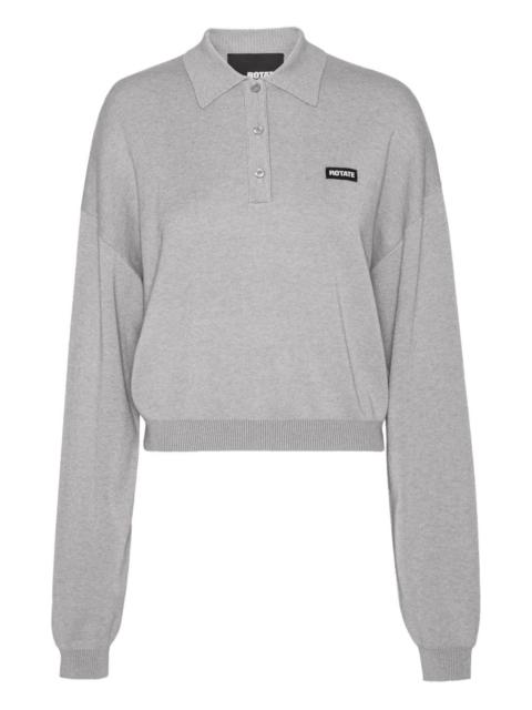 ROTATE logo-patch polo sweater