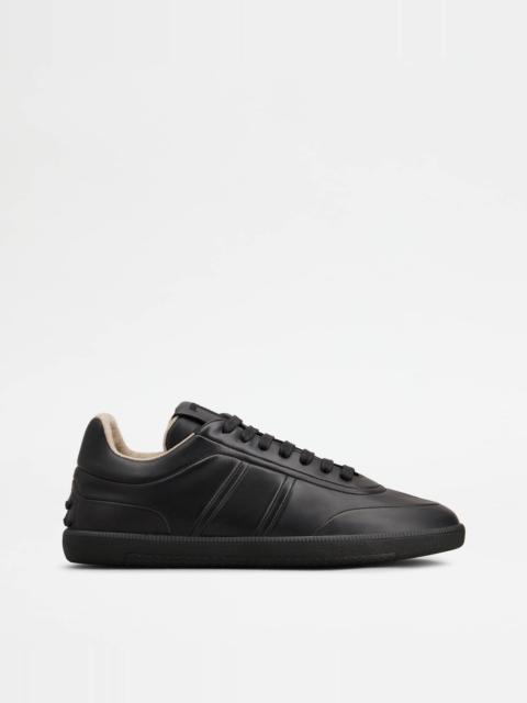 Tod's TOD'S TABS SNEAKERS IN LLEATHER - BLACK