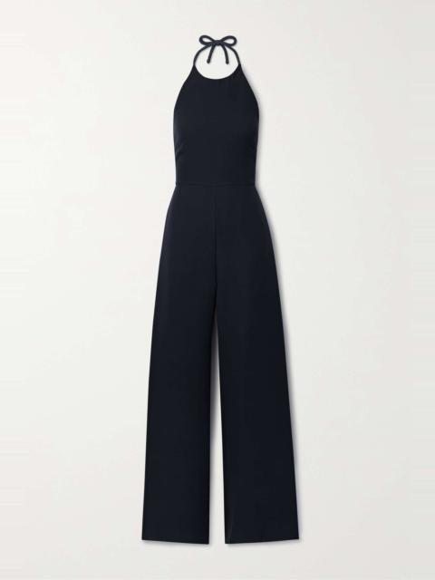 Valentino Bow-detailed silk-cady halterneck jumpsuit