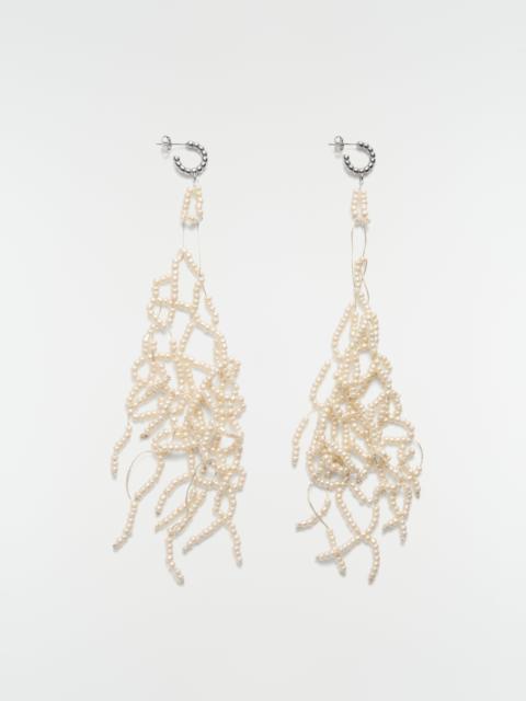 Lemaire PEARL TASSEL EARRINGS IN GLASS BEADS