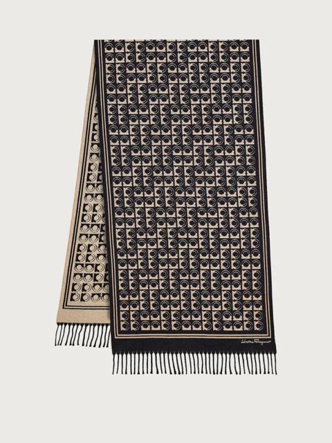 FERRAGAMO GANCINI JACQUARD SCARF