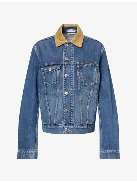 JW Anderson Corduroy Collar Cotton Denim Jacket