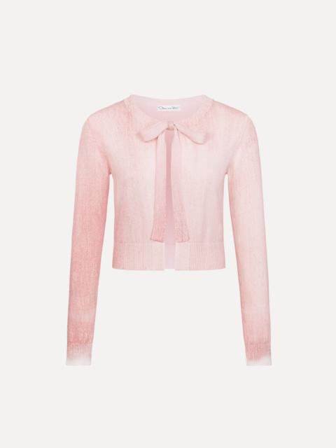 Oscar de la Renta BOTANICAL TIE-NECK CARDIGAN