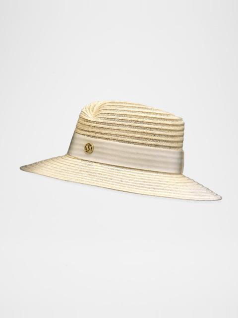 MAISON MICHEL Virginie Straw Fedora Hat