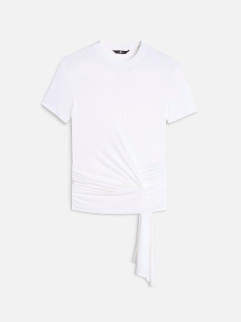 7 For All Mankind FITTED TWIST TEE in Lyocell Optical White