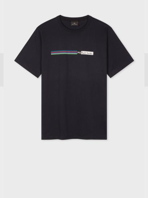 Paul Smith Navy 'Sports Stripe' Cotton T-Shirt