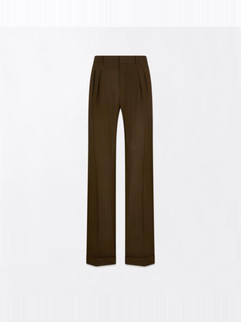 TOM FORD LIGHT FRESCO STRIPE WIDE LEG PANT