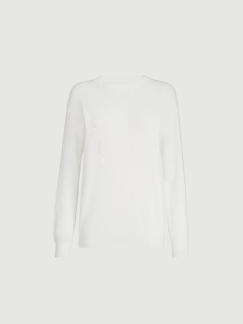 Brunello Cucinelli Cotton English rib sweater with monili