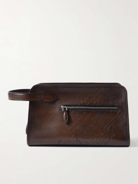 Berluti Morning Debossed Full-Grain Venezia Leather Wash Bag
