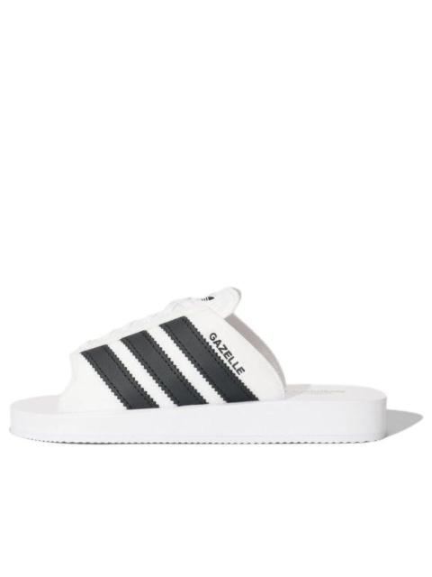 adidas (WMNS) adidas Gazelle Beach Slides 'White Black' JQ7420