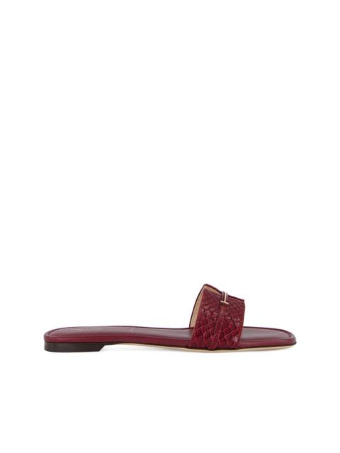 TOM FORD textured-strap buckle flat