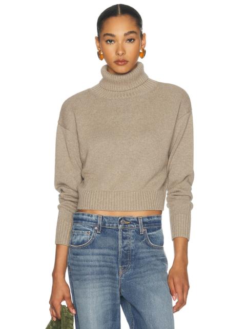 Enza Costa Cotton Cashmere Funnel Neck Sweater