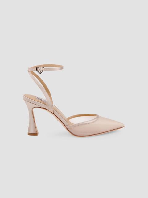 BADGLEY MISCHKA Women's Yordan 85MM Satin & Mesh Pumps - Beige Satin