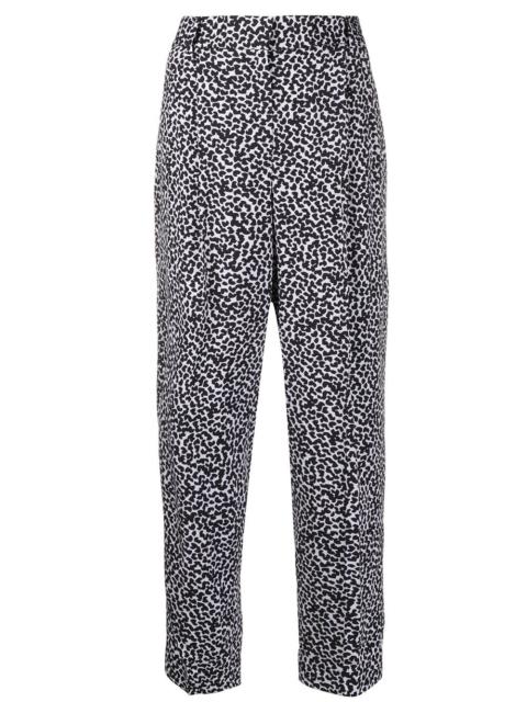 MICHAEL KORS leopard print straight-leg trousers