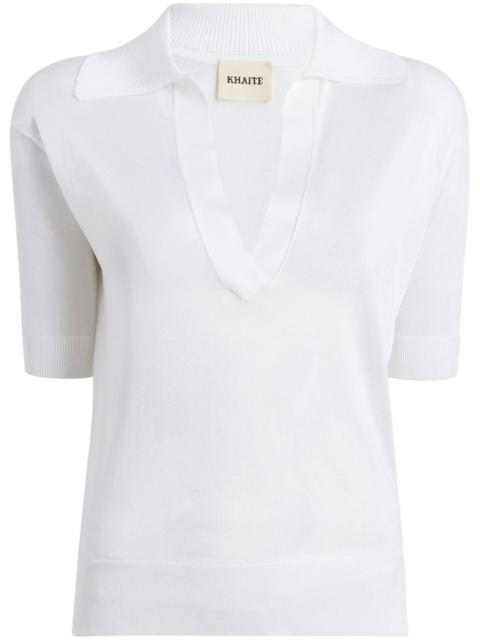 KHAITE The Julita V-neck polo top
