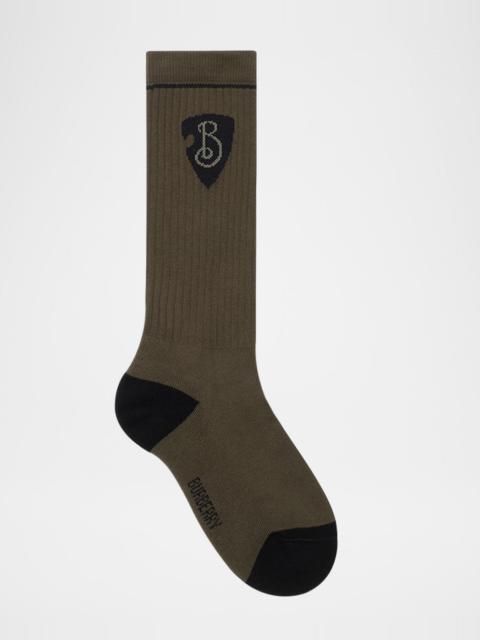 Burberry Men's B Shield Crew Socks