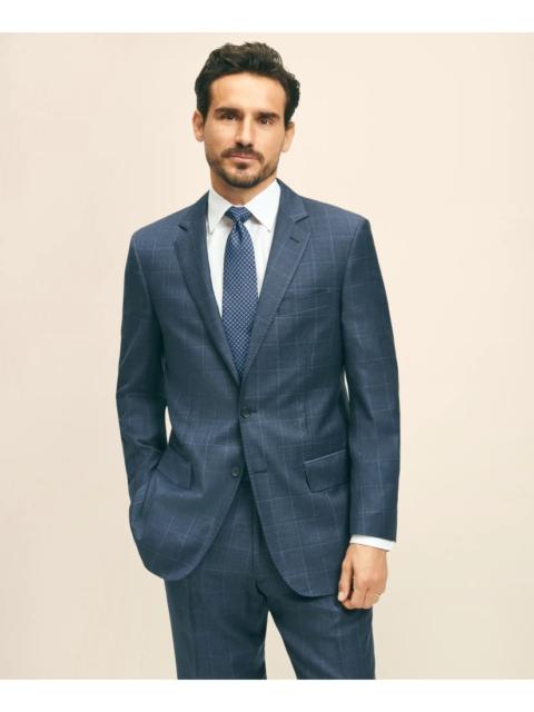 Brooks Brothers Traditional Fit Wool Windowpane 1818 Suit