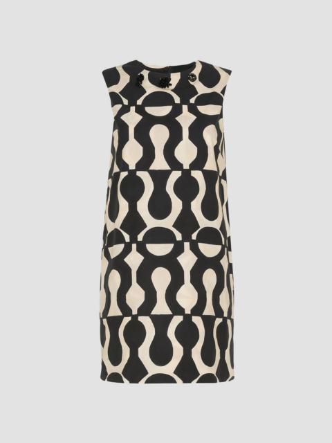 Max Mara Women's Printed Cotton Poplin Dress - Black Multi