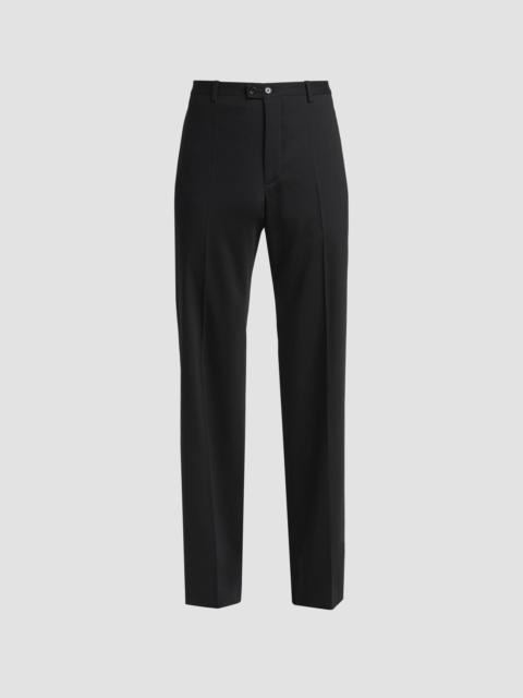 Jil Sander Men's Virgin Wool-Mohair Pintucked Trousers - Black