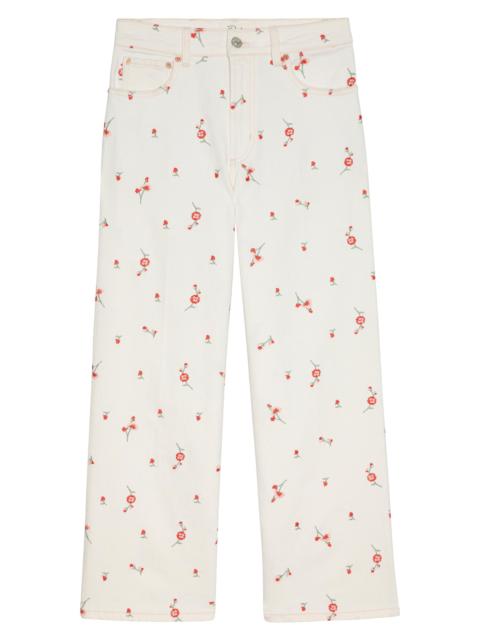 Rails Women's Getty Floral High-Rise Crop Jeans - Ecru Romantic Floral