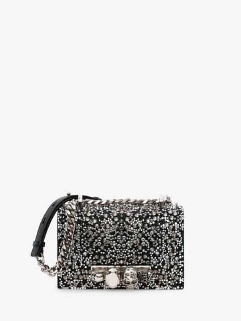 Alexander McQueen Women's Crystal-embellished Mini Jewelled Satchel in Black