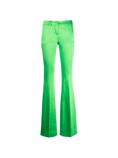 flared satin trousers